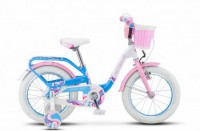Детский велосипед Stels Pilot-190 16" V030 Белый розовый голубой 2022 - магазин СпортДоставка. Спортивные товары интернет магазин в Когалыме 